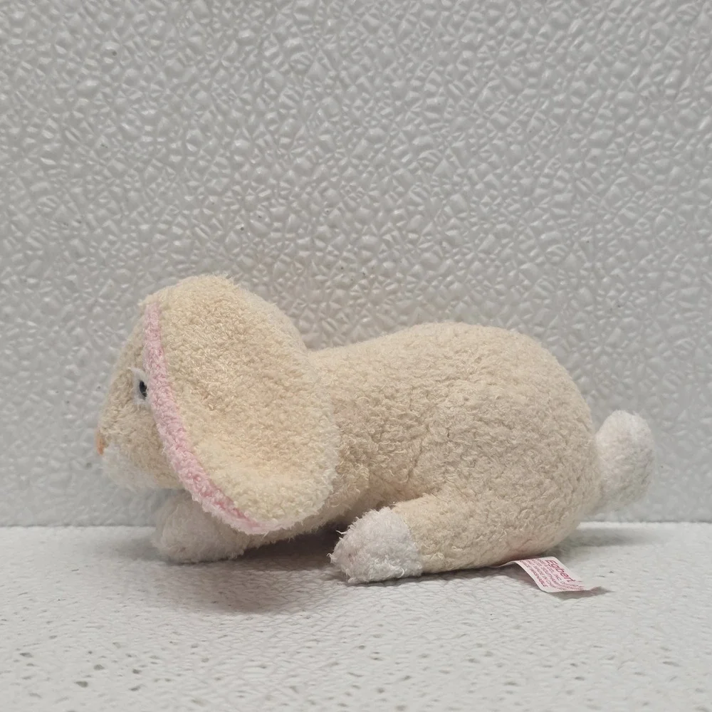 Russ Berrie Egbert White Cream Bunny Rabbit Mini Chamois 5
